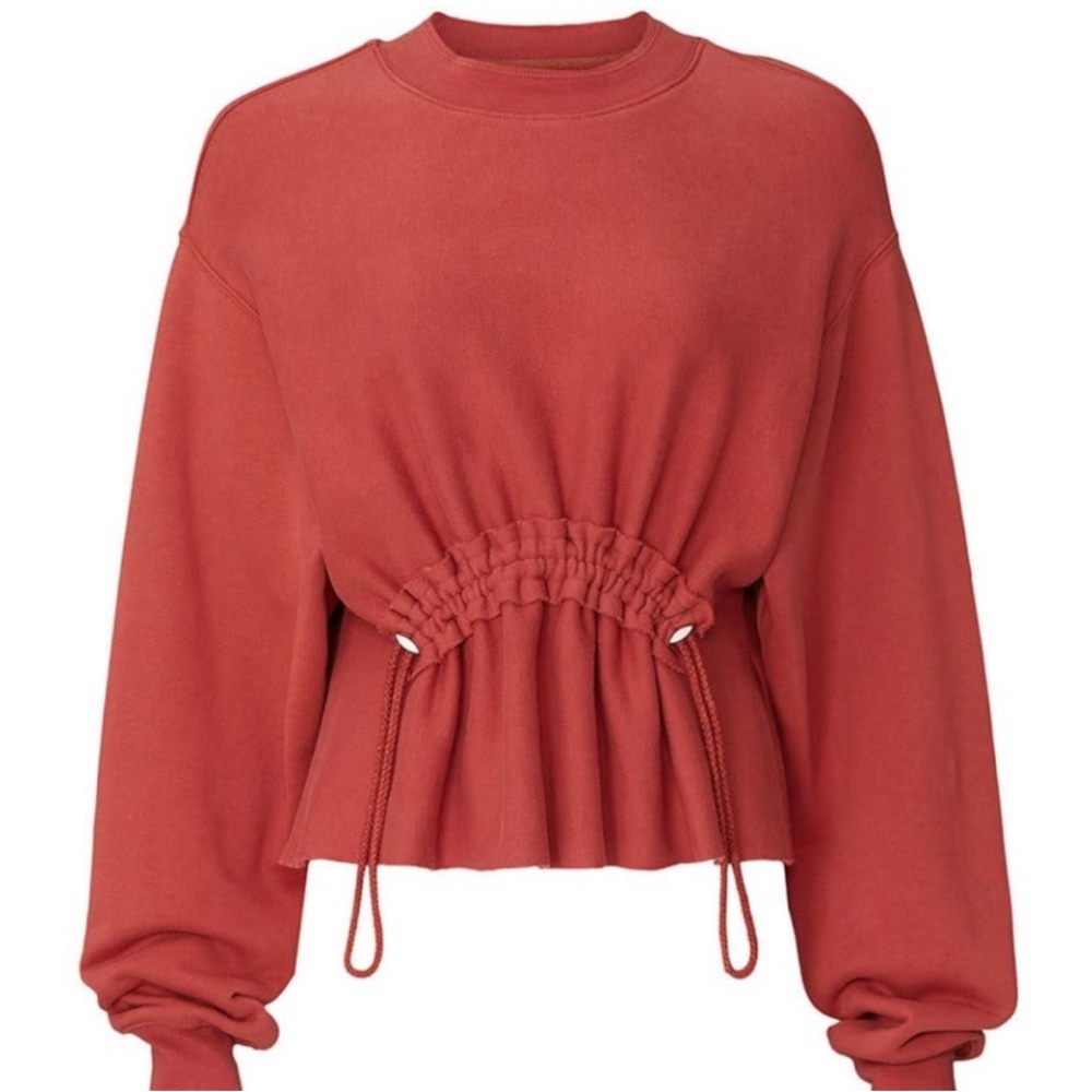Current/Elliott Rust Drawstring Sweatshirt - image 1
